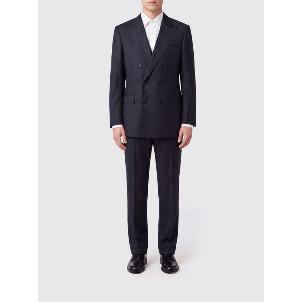 Tom Ford Men Tom Ford Double-Breasted Pure Wool Suit With Peak Lapels